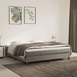 Madrac s džepičastim oprugama srednje tvrdoće svjetlosivi 152x203x20 cm baršun