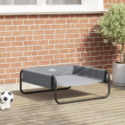 Krevet za psa Svijetlo siva 75 x 75 x 30 cm Čelik