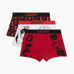 Cropp - Pakovanje od 3 para bokserica s printom - Crvena