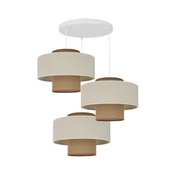 Brilagi - Luster na sajli DALLAS 3xE27/15W/230V braon/krem/bela
