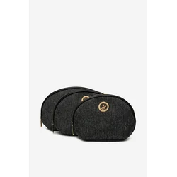 Kozmetična torba BEVERLY HILLS POLO CLUB BHPC-U1-007-SS25 (3-PACK) Črna