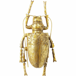 Meblo Trade Zidni ukras Longicorn Beetle Gold 27x145x7 cm