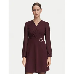Morgan Cocktail obleka 252-RSONIA Bordo rdeča Slim Fit