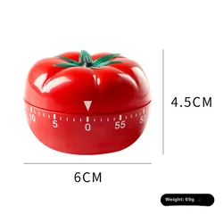 BJ Home Kuhinjski tajmer u obliku paradajza, 6x4,5x6cm, Crveni