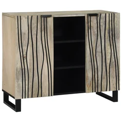 Komoda Bijelo 90 x 33 x 75 cm masivno drvo manga