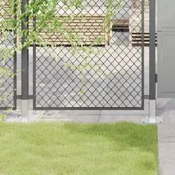 vidaXL Post Bases Square 12 kosov Silver 51x51 mm Pocinkano jeklo