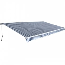 Sklopiva tenda na ručno upravljanje 600 cm plavo-bijela