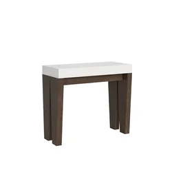 Ityhome Ityhome 90 x 77 konzolna miza bela/rjava, (20847636)
