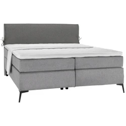 Hom`in POSTELJA BOXSPRING 180 cm x 200 cm , tekstil siva, temno siva