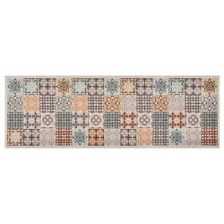 Vidaxl Kuhinjska preproga pralna barva mozaika 45x150 cm