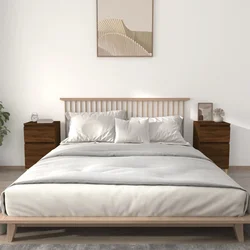 Noćni ormarići 2 kom smeđi hrast 40x35x70 cm