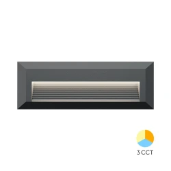 Braytron Zidna svetiljka BRY-VEKTA-B-RCT-D.SIVA-3W-3IN1-IP65