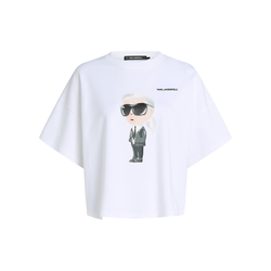 Karl Lagerfeld Majica bež/siva/črna/bela