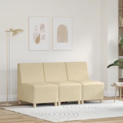 Modularna sofa bez naslona 3 pcs Krema 55 x 74 x 82 cm tkanina