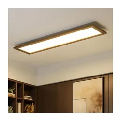 Brilagi - LED prigušiva svetiljka SLIMFRAME WOOD LED/58W/230V 124x34 cm + daljinski upravljač