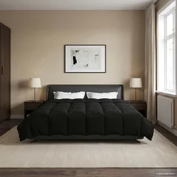Zimska pokrivača Šonerisan Crna 240 x 260 cm Mikrovlakna