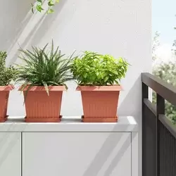 Saksije za biljke 24 pcs Crvena cigla 23 x 23 x 17,5 cm