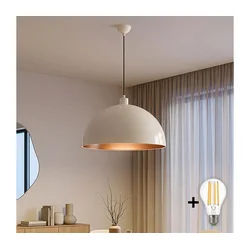 Brilagi - LED luster na sajli METALO 1xE27/40W/230V prečnik 60 cm bež/bakarna