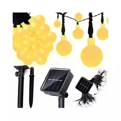 Solarni LED dekorativni niz 30×LED/8 funkcija 500 mAh 6,5 m IP67 topla bela