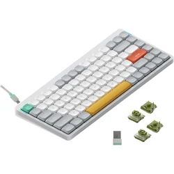 Nuphy Nuphy Air75 V2 Brezžična Mehanska Tipkovnica, Bluetooth/2.4 GHz, Slim, US Layout, Ionic White Switch Moss, (21755792)