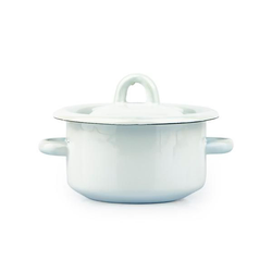 LONEC S POKROVOM, EMAJLIRAN, 0,4 L, BEL