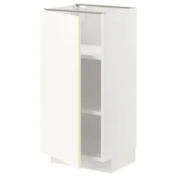 METOD Podni element s policama, bela/Vallstena bela, 40x37 cm
