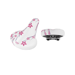 Sedlo happy flowers city komfort sa oprugama belo roza (art.pk 061)