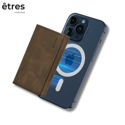 Magnetna mini denarnica za iPhone/étres/Smart/temno rjava