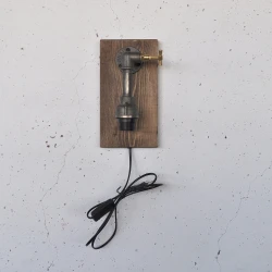Opviq Zidna lampa E27 Max 200W, Smeđe-Crna
