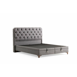 Hanah Home Osnova za krevet sa uzglavljem Samira, 184x122x200 cm, Siva