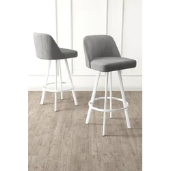 HANAH HOME Set barskih stolica (4 komada) Atex Grey White