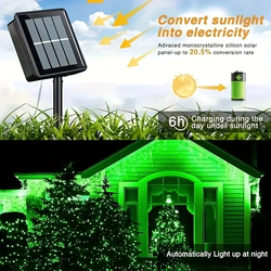Solarne sijalice 10m Zelena