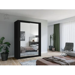 Garderobna omara Lux 150 cm - črna