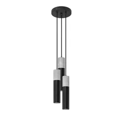 Sollux SL.1081 - Luster na sajli BORGIO 3xGU10/40W/230V beton/metal crna