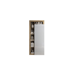 Garderobna omara LENOR 91x209 cm bela/rjava