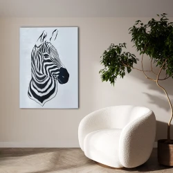 Zart Zidna dekoracija Zebra, Crno-bela