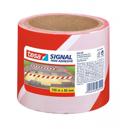 TESA  Traka za obilježavanje 80mm x 100m crveno-bijela 58137