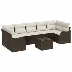Vidaxl Vrtna sedežna garnitura Rjava 55 x 55 x 37 cm poli ratan