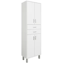 Nerva 60 visoka omara s 4 vrati in 2 predaloma bela