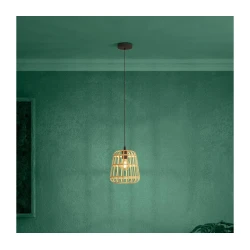 EGLO Viseća lampa MONTEZUELO E27 O24 cm bambus/crna 390152