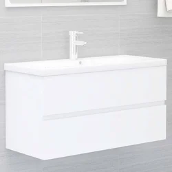 Ormarić za umivaonik bijeli 90 x 38,5 x 45 cm konstruirano drvo
