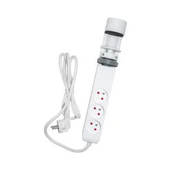 Retlux - Produžni kabl sa stezaljkom za sto 3 utičnice Tip E + 2xUSB-A + 1xUSB-C 1,5 m bela