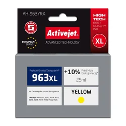 ActiveJet Nadomestno črnilo Activejet AH-963YRX, rumeno (HP 963XL)