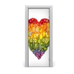 tulup.si Samolepilni tapete na vratih Sadje srce 95x205 cm