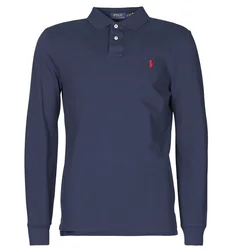 Polo Ralph Lauren  Polo majice dolgi rokavi POLO AJUSTE DROIT EN COTON BASIC MESH LOGO PONY PLAYER  Modra