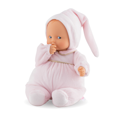 Dojenček Babipouce Cotton Flower Mon Doudou Corolle z modrimi očkami in našobljenimi ustnicami 28 cm od 0 mes