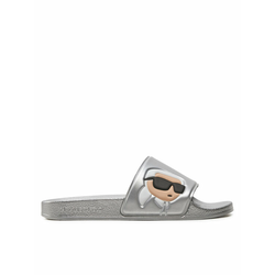 KARL LAGERFELD Ženske papuče KL80905N-VSL, Srebrne boje