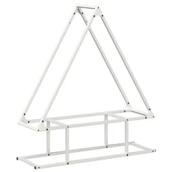 Stalak za drva bijeli 80x25x90 cm hladno valjani čelik