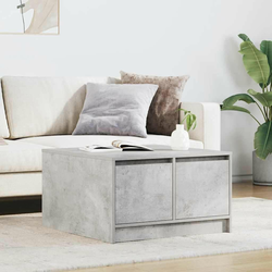 stol za kavu s ladicama beton sivi 70,5x70x40 cm