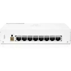 HPE Networking Instant On Switch Series 1430 8-Port Gb Unmanaged Layer 2 Ethernet Switch with PoE | 8X 1G | 8X CL4 PoE (64W) | Fan-Less | US Cord (R8R46A#ABA)